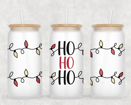 Ho Ho Ho Glass Can Tumbler