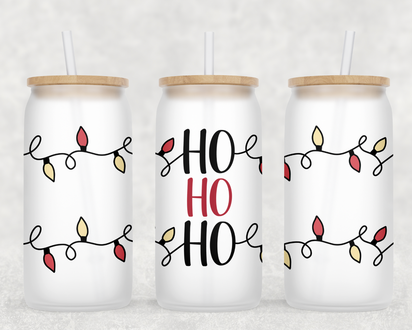 Ho Ho Ho Glass Can Tumbler