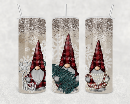 Festive Gnomes 20oz Skinny Tumbler