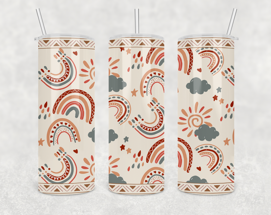 Boho Rainbow 20oz Skinny Tumbler