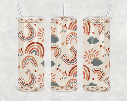 Boho Rainbow 20oz Skinny Tumbler