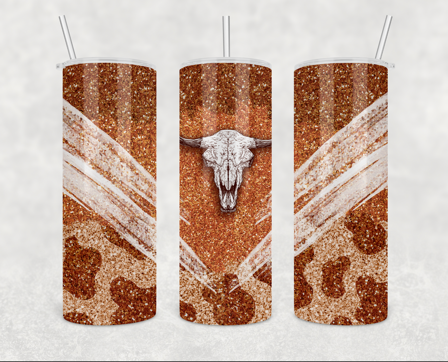 Western Glitter 20oz Skinny Tumbler
