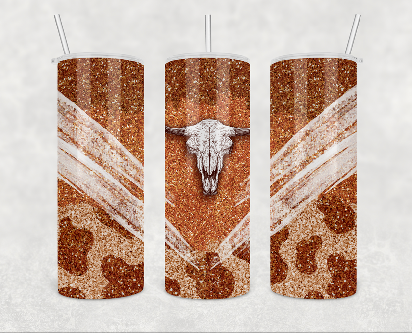 Western Glitter 20oz Skinny Tumbler