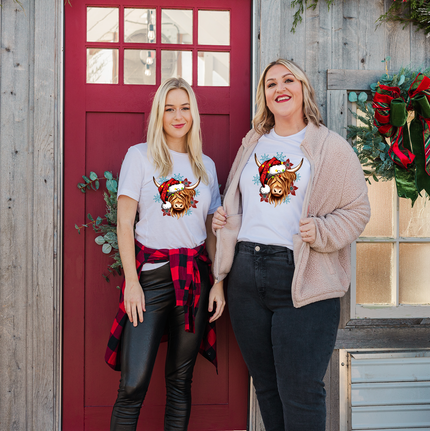 Highland Cow Christmas Unisex T-shirt