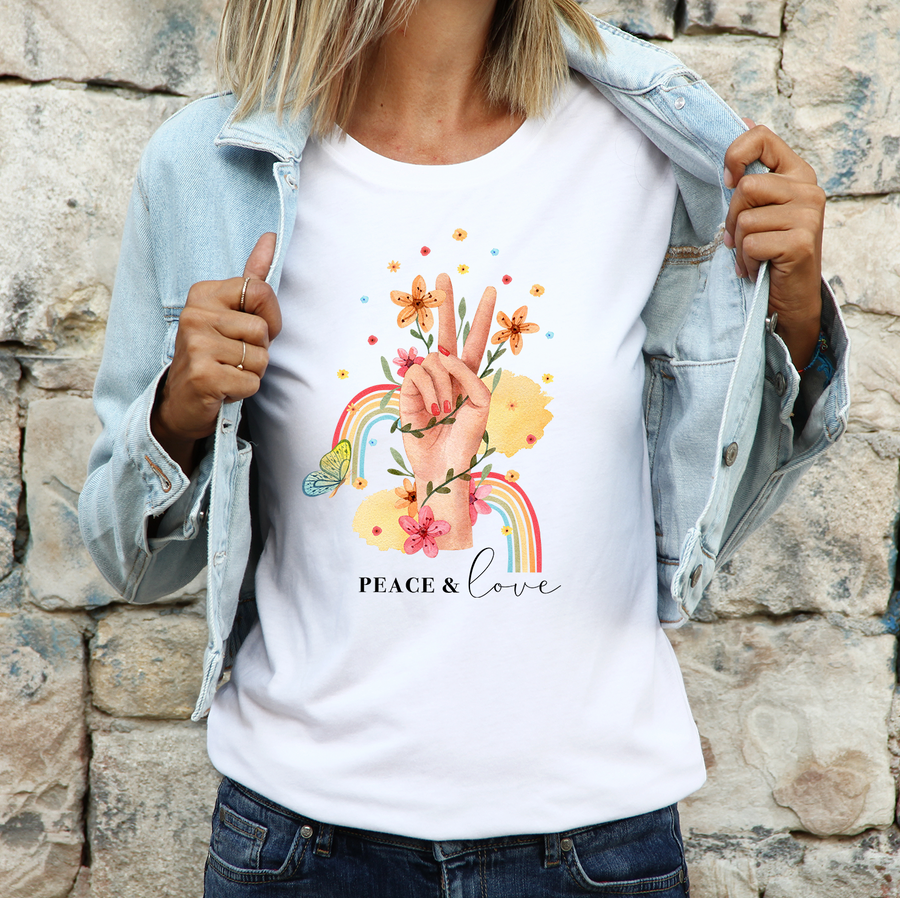 Peace and Love Unisex T-shirt