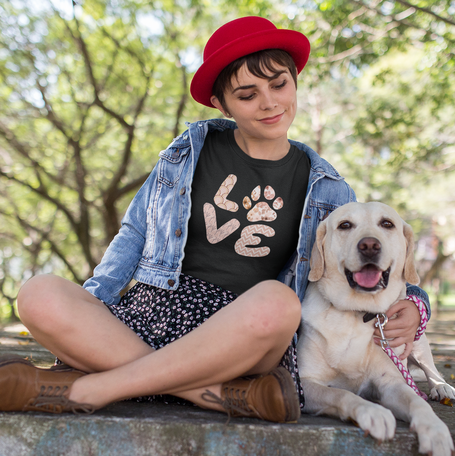 Pink Paw Love Unisex T-shirt