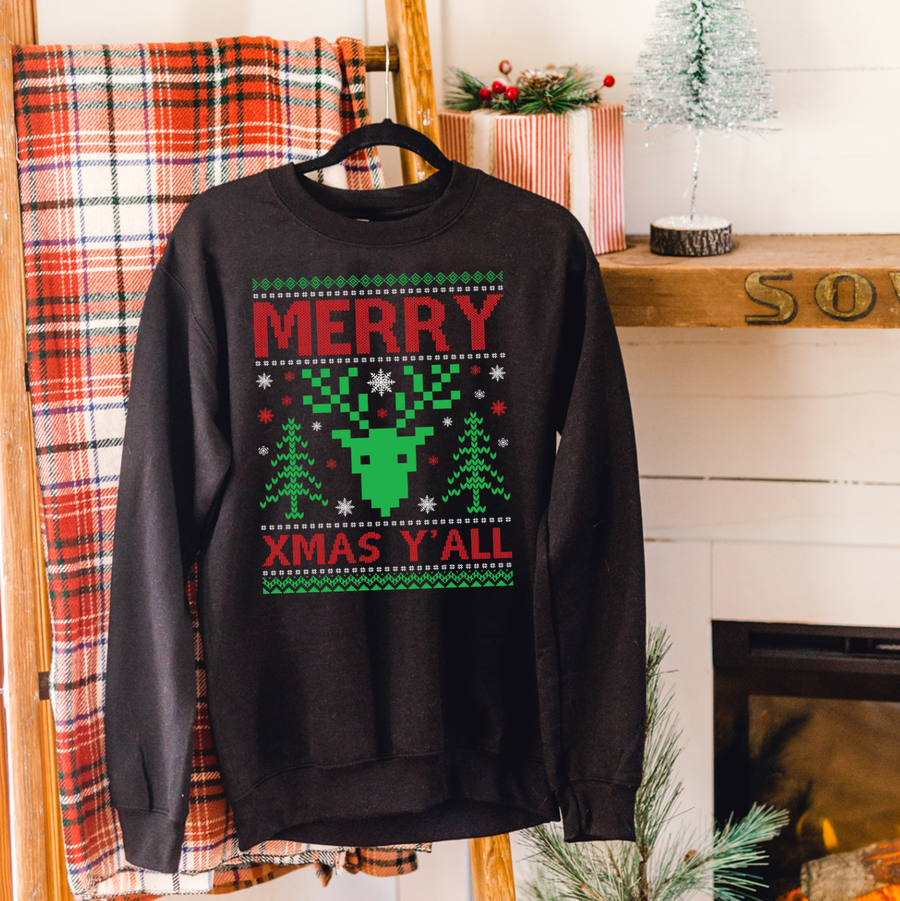Merry Christmas Y'all Ugly Sweatshirt