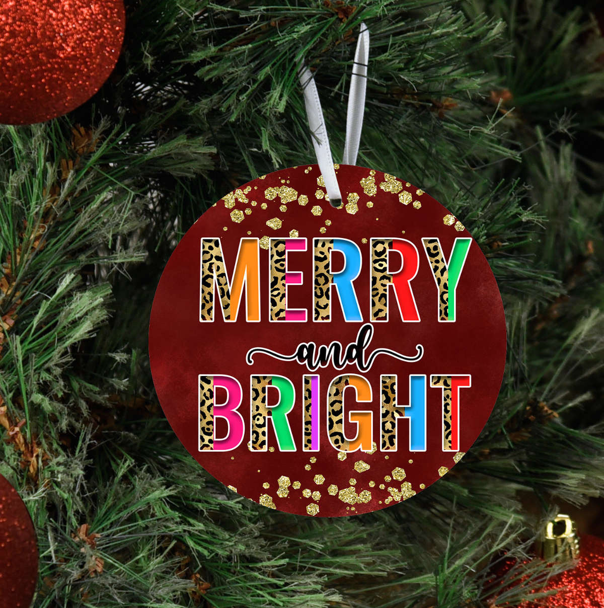 Merry and Bright - Holiday Ornament