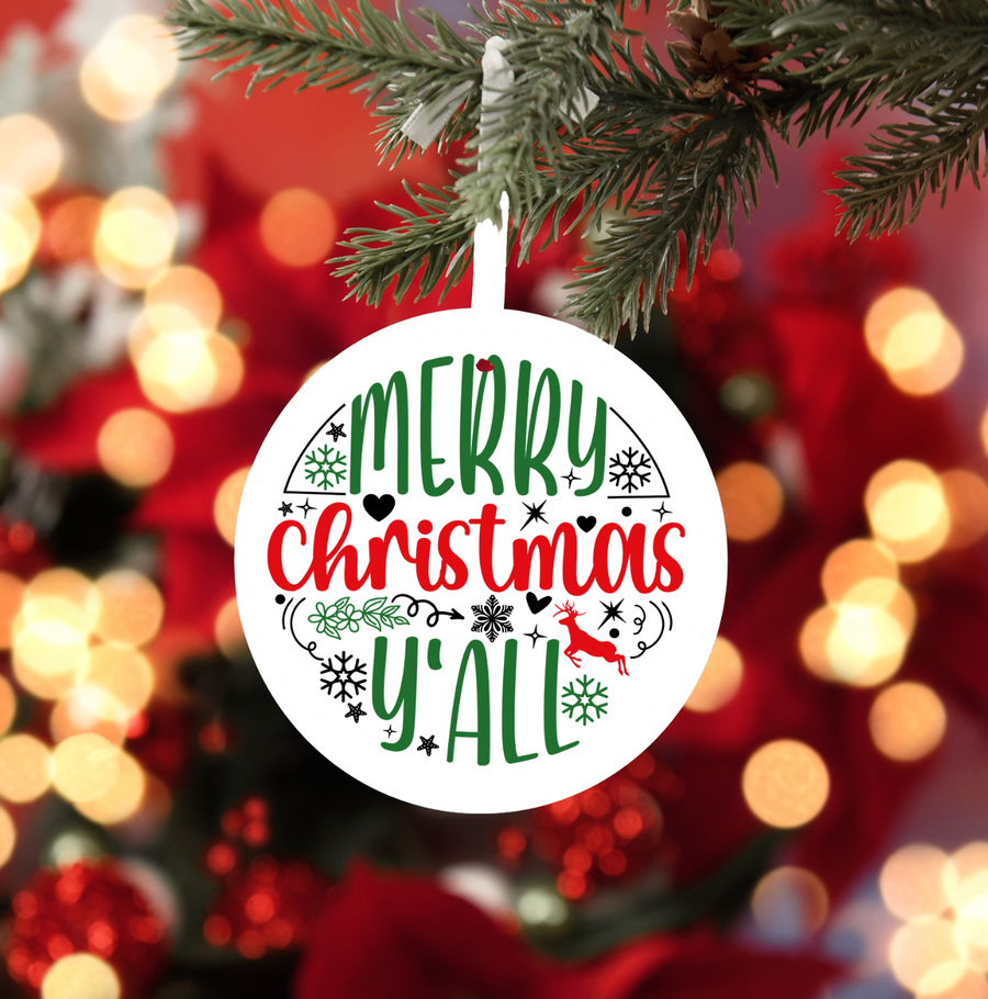 Merry Christmas Y'all - Holiday Ornament