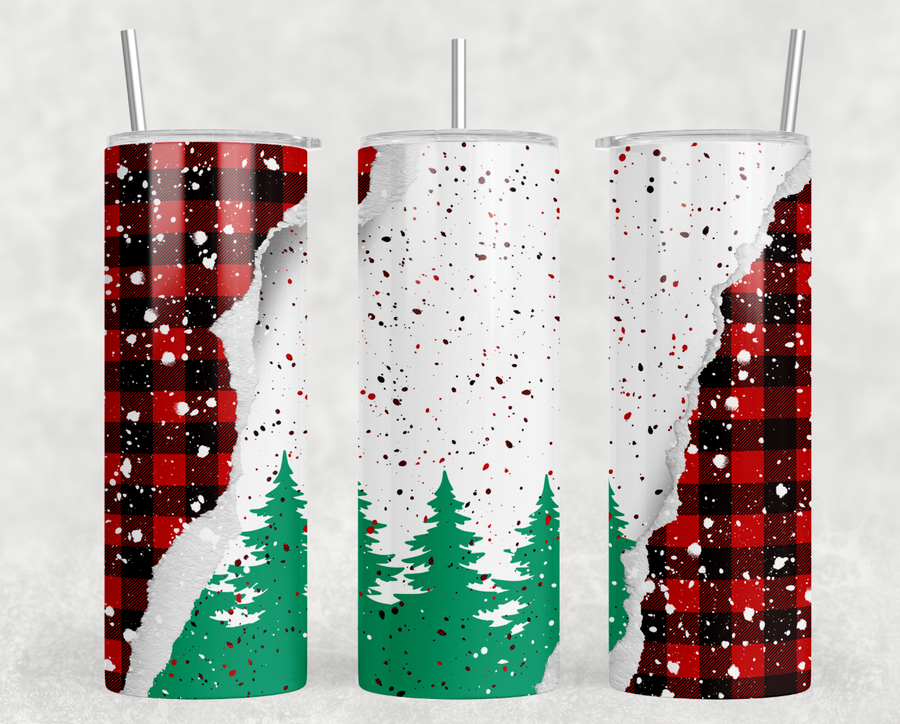 Christmas Snowfall 20oz Skinny Tumbler