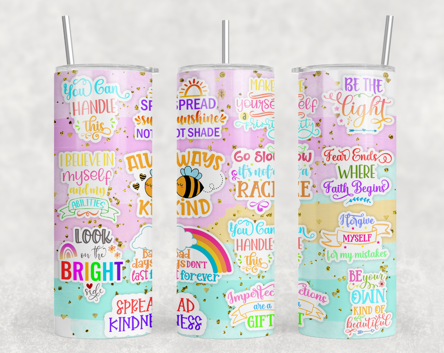 Daily Affirmation 20oz Skinny Tumbler