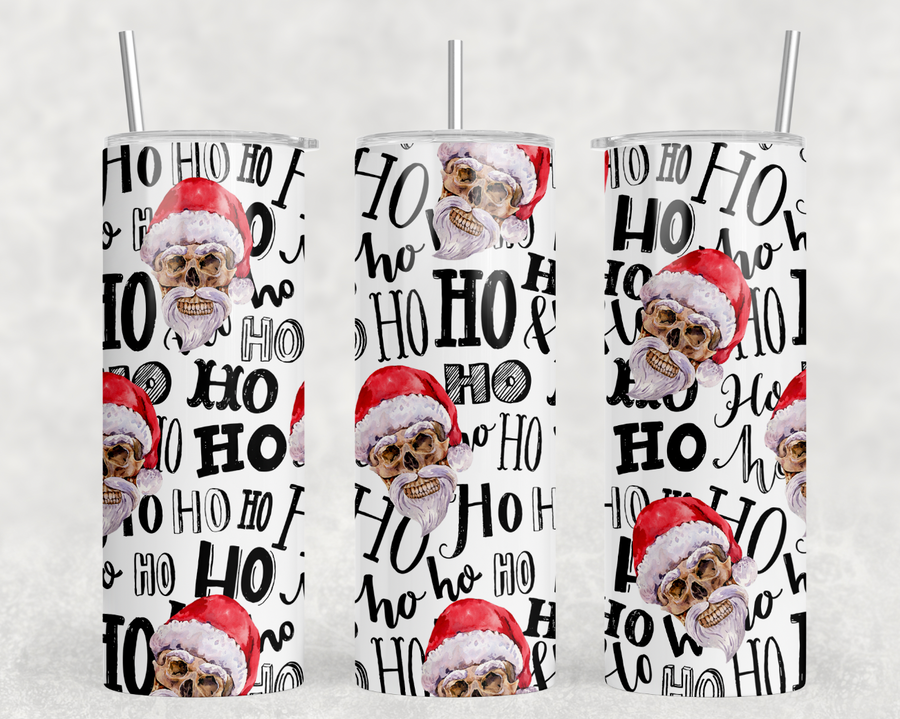 Skull Ho Ho Ho 20oz Skinny Tumbler