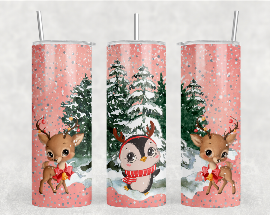 Cute Christmas 20oz Skinny Tumbler