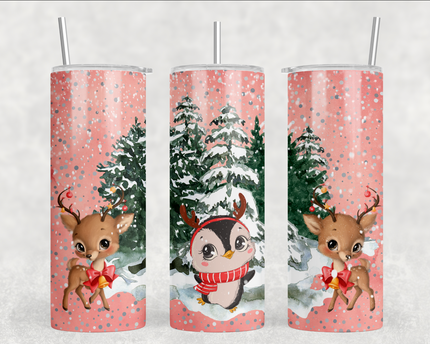Cute Christmas 20oz Skinny Tumbler