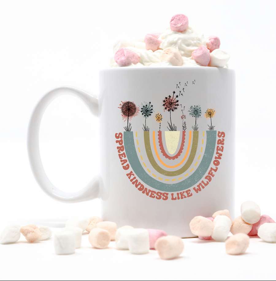 Spread Kindness Like Wildflowers 15oz Mug