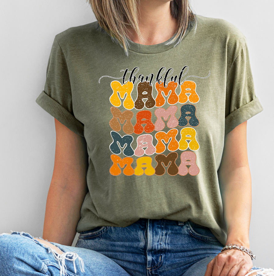 Retro Thankful Mama Unisex T-shirt