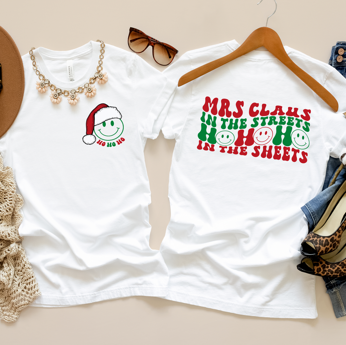 Mrs.Claus In the Street Crew Unisex T-shirt