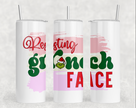 Resting Grinch Face 20oz Skinny Tumbler