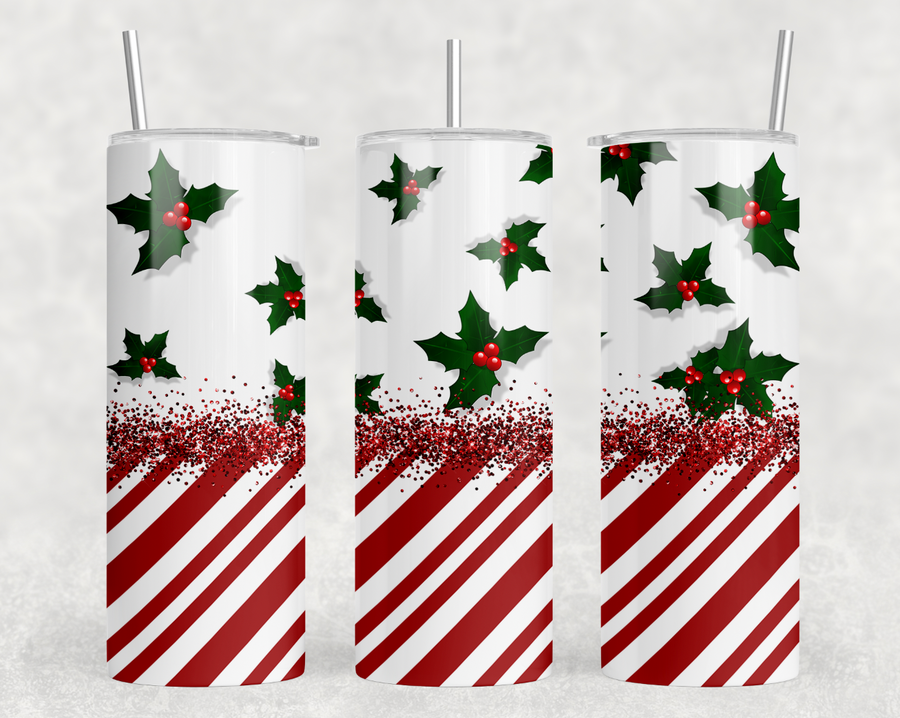 Mistletoe Christmas 20oz Skinny Tumbler
