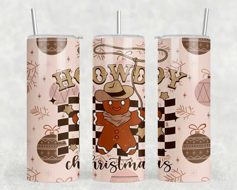 Howdy Christmas 20oz Skinny Tumbler