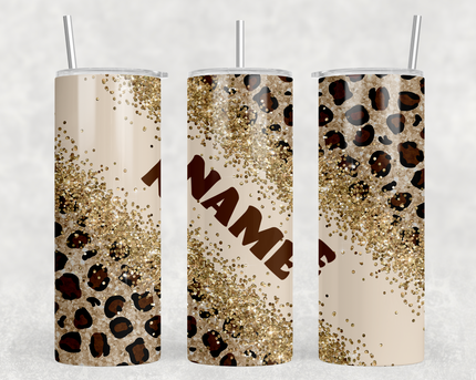 Custom Leopard 20oz Skinny Tumbler