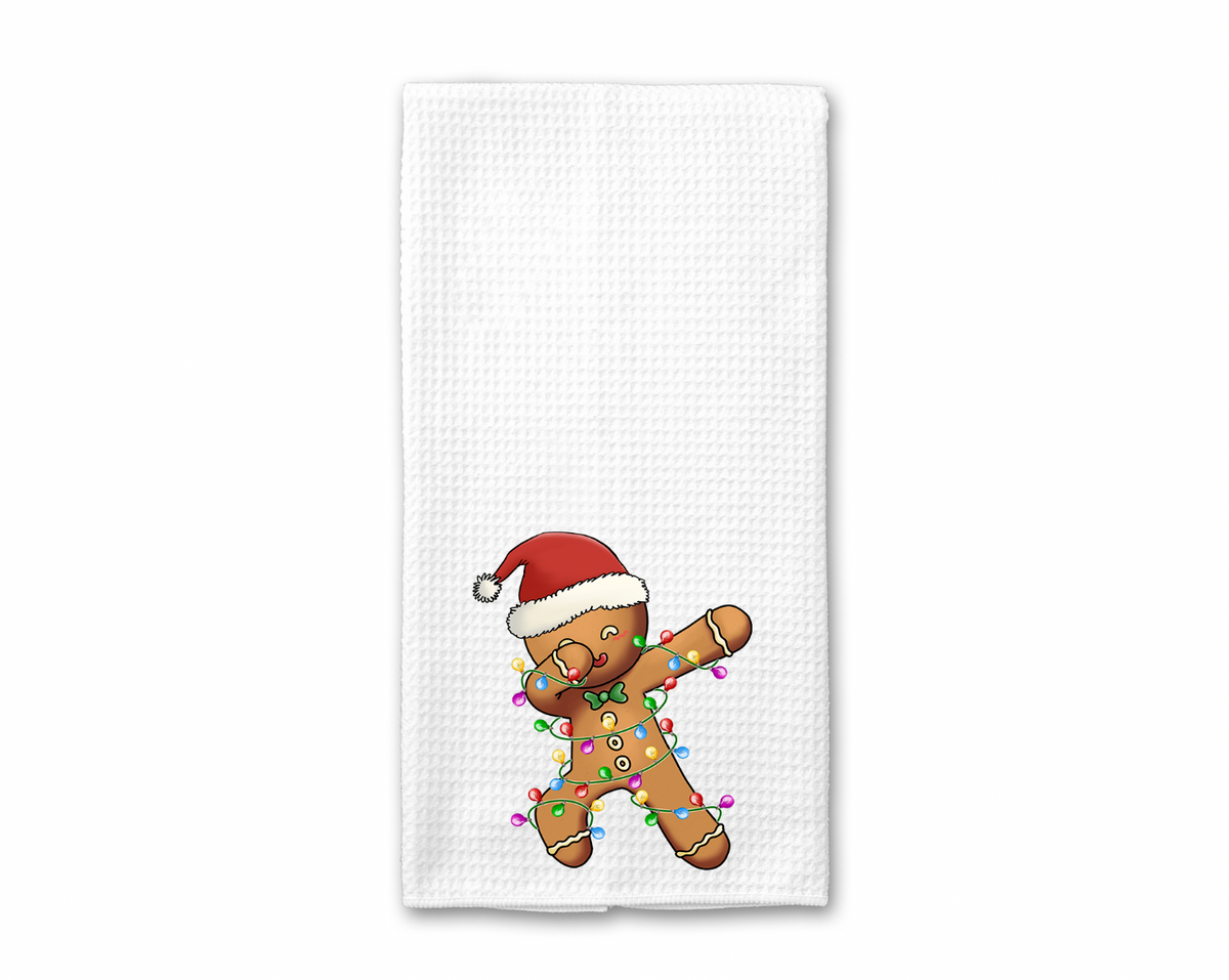 Dabbing Gingerbread Kitchen Towel