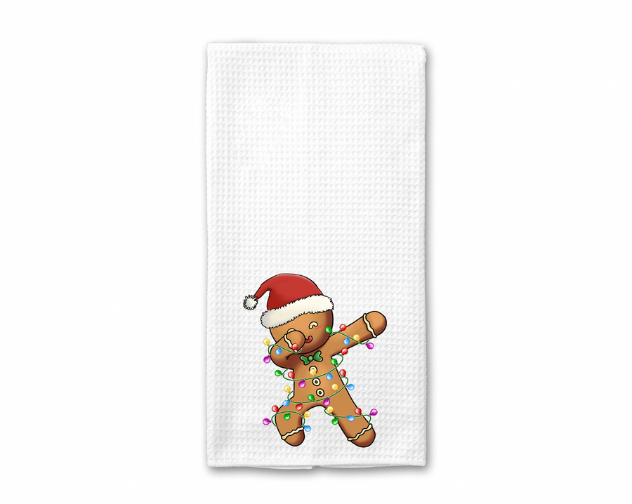 Dabbing Gingerbread Kitchen Towel