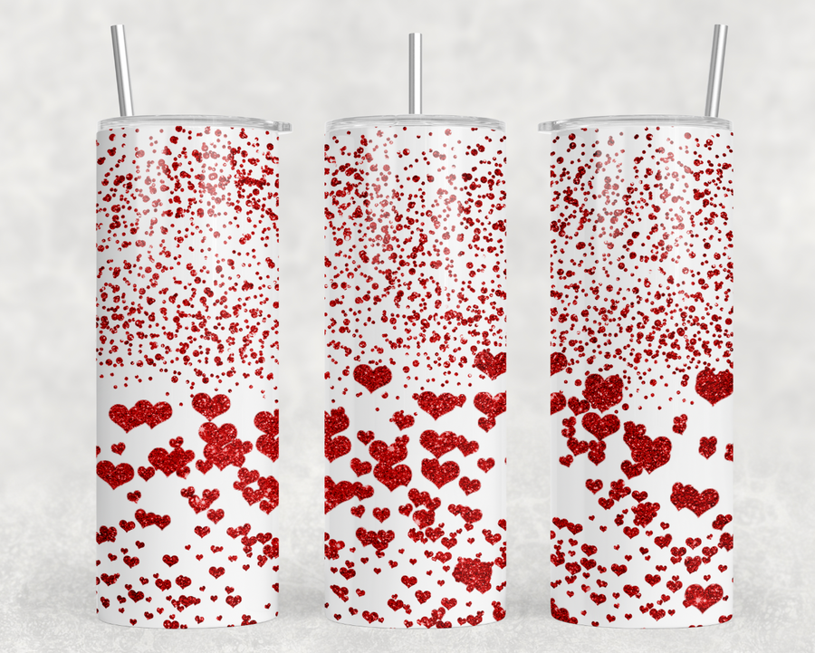 Valentine Hearts 20oz Skinny Tumbler