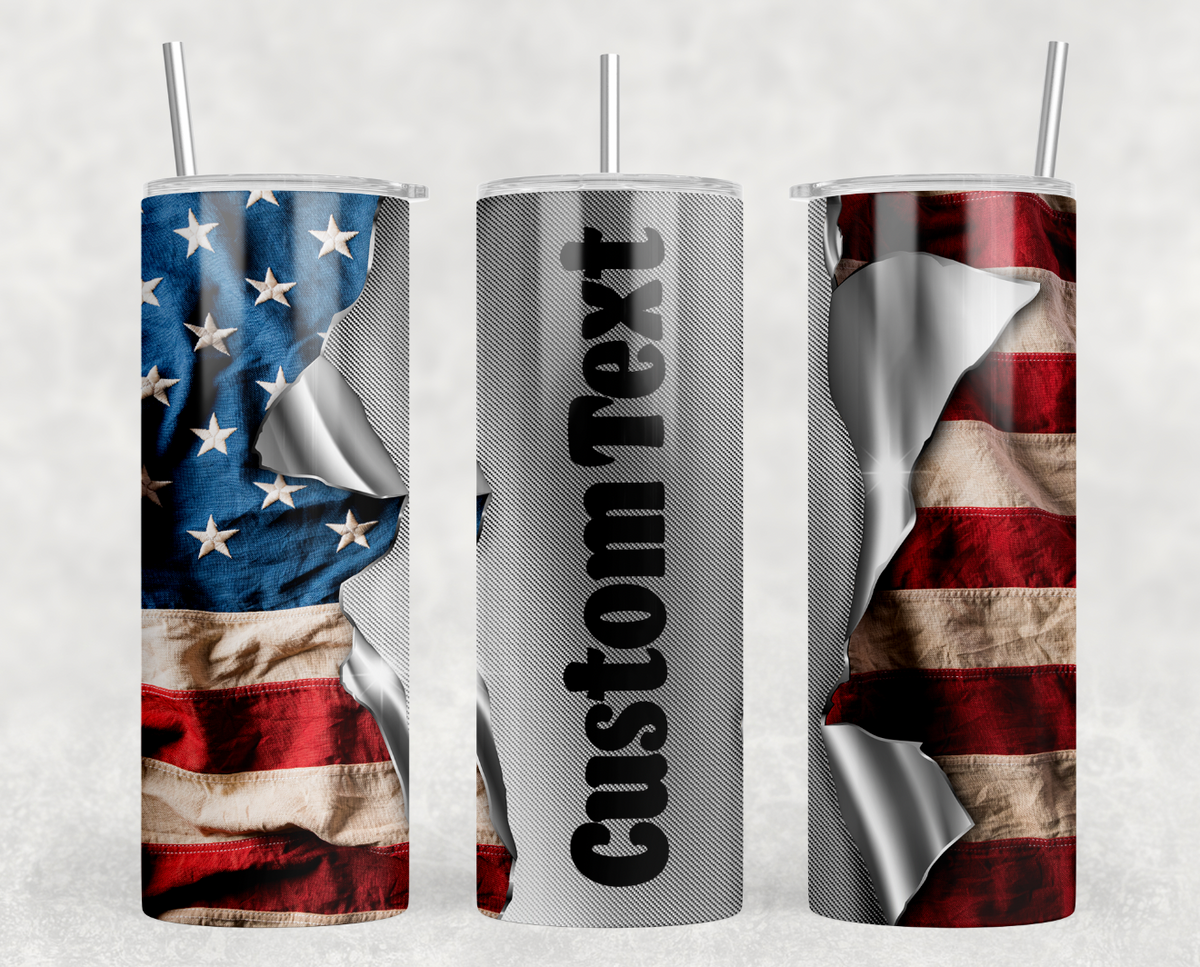 Custom Flag 20oz Skinny Tumbler