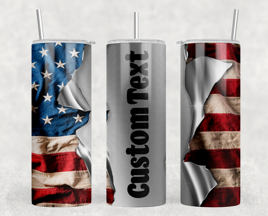 Custom Flag 20oz Skinny Tumbler
