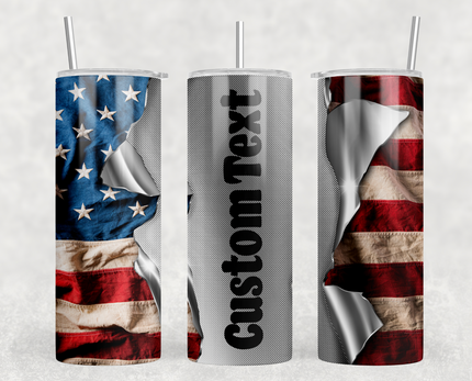 Custom Flag 20oz Skinny Tumbler