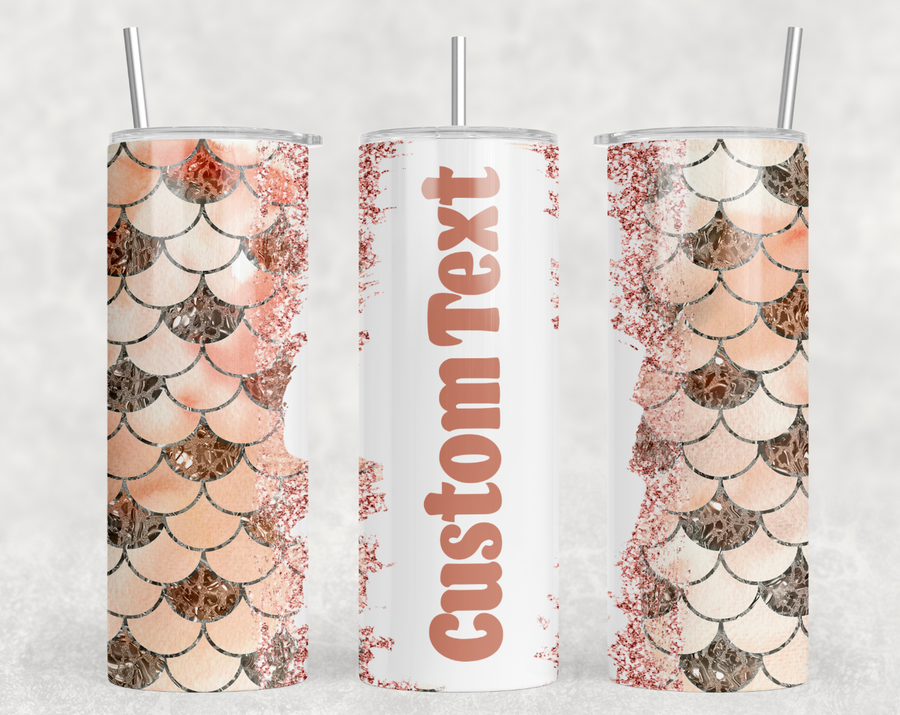 Custom Mermaid 20oz Skinny Tumbler