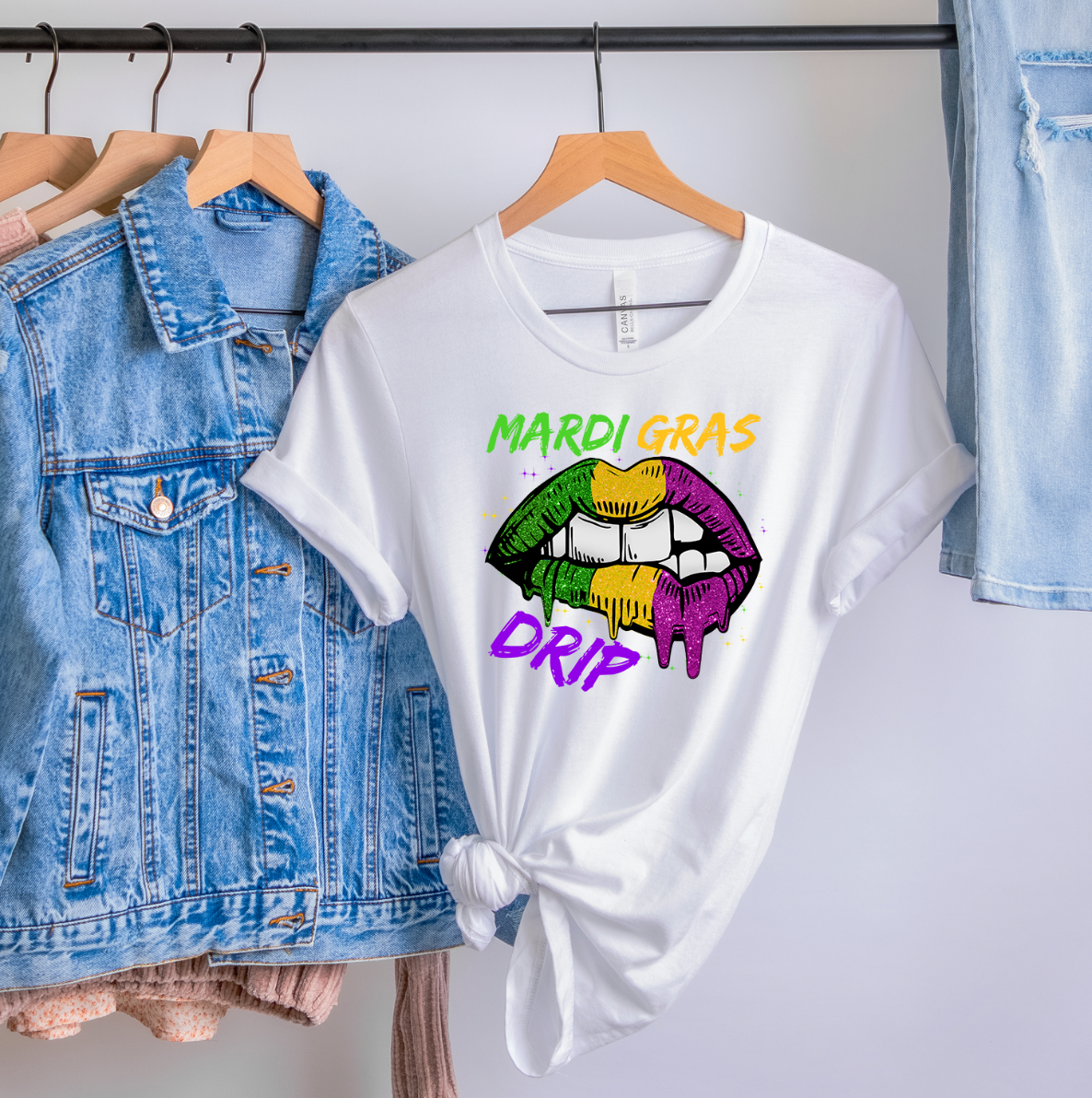 Mardi Gras Drip Unisex T-shirt