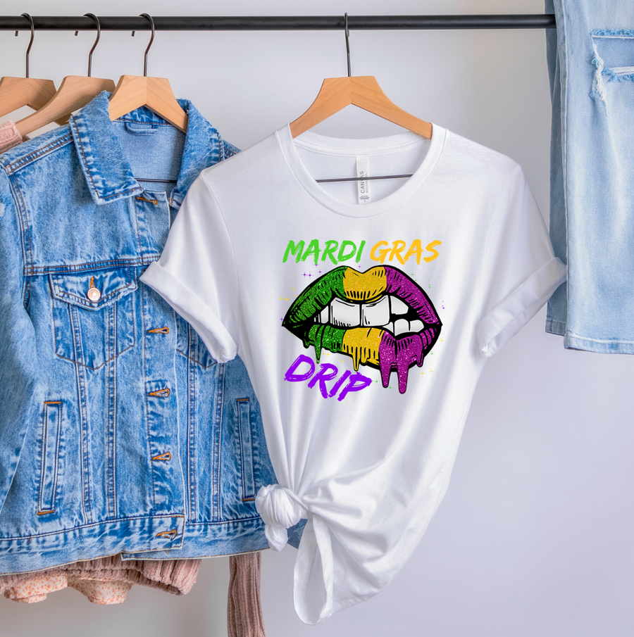 Mardi Gras Drip Unisex T-shirt