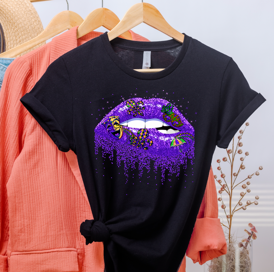 Mardi Gras Lips Unisex T-shirt