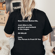 Dear Person Behind Me Buffalo Unisex T-shirt