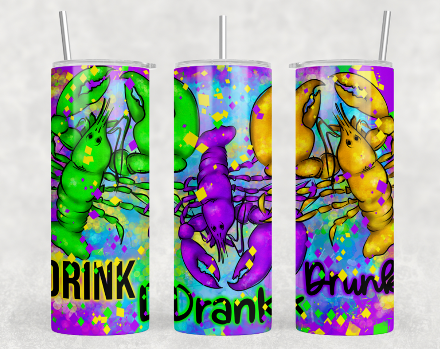 Drink Drank Drunk 20oz Skinny Tumbler