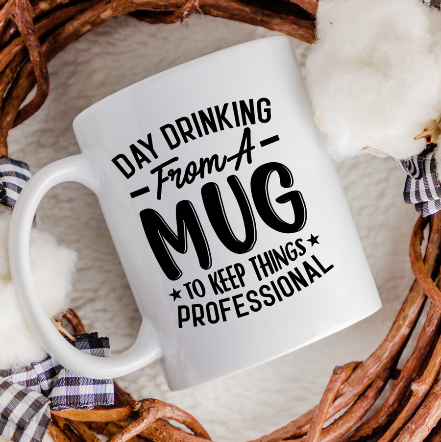 Day Drinking From a Mug 15oz Mug