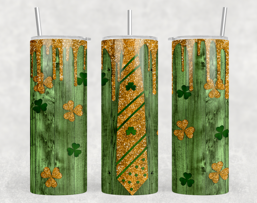 Glitter Tie 20oz Skinny Tumbler