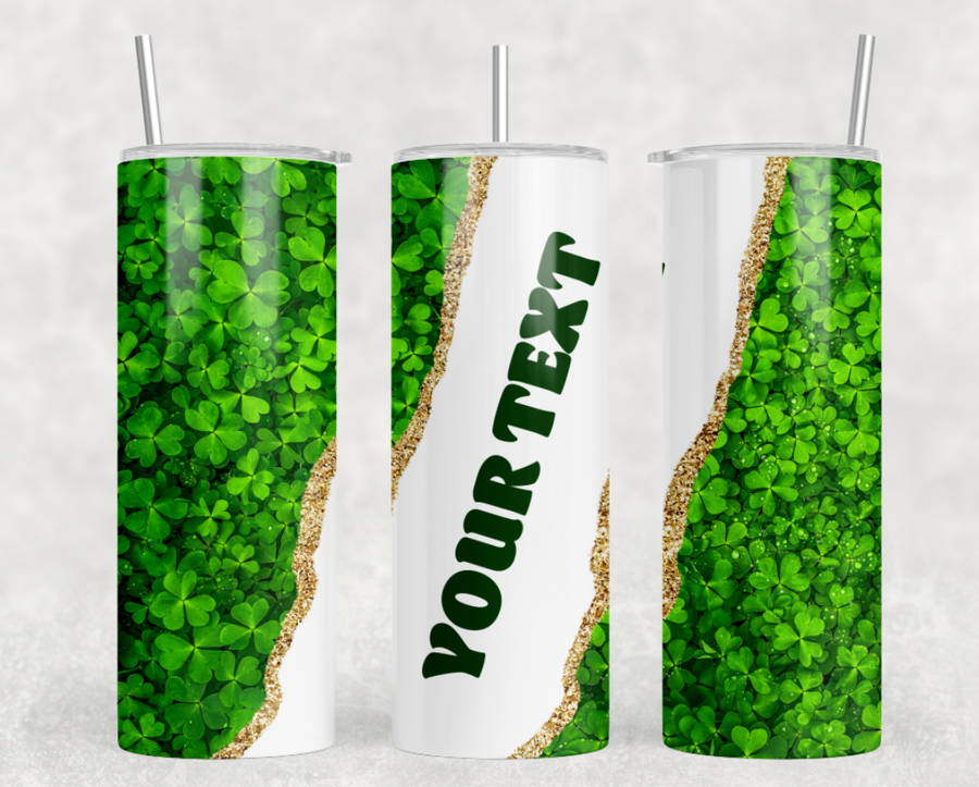 Custom Shamrock 20oz Skinny Tumbler