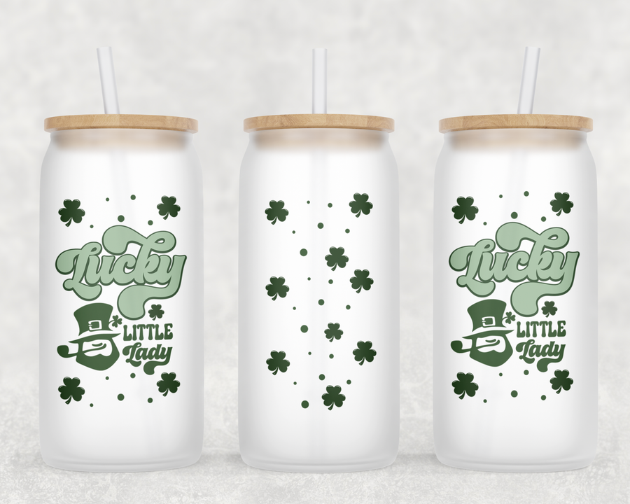 Lucky Little Lady Glass Can Tumbler