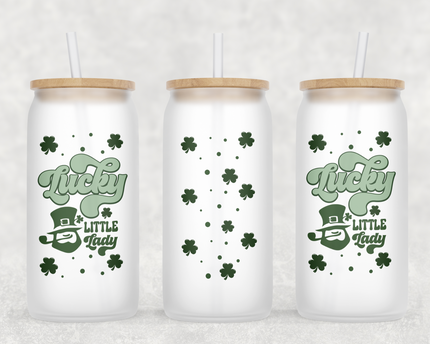 Lucky Little Lady Glass Can Tumbler