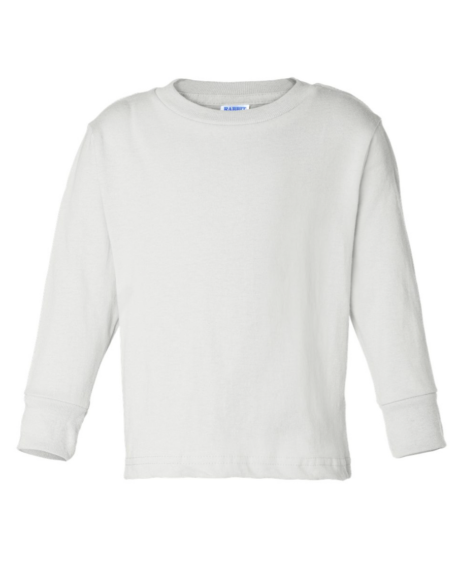 Toddler Long Sleeve Cotton Jersey Tee --- Design Your Own