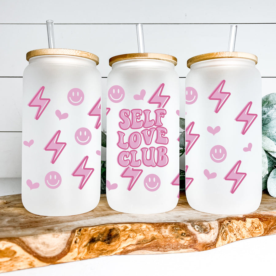 Self Love Club Glass Can Tumbler
