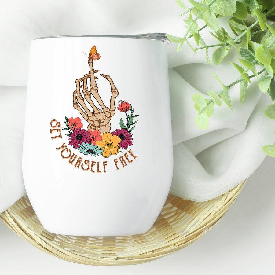 Set Yourself Free Wine Tumbler