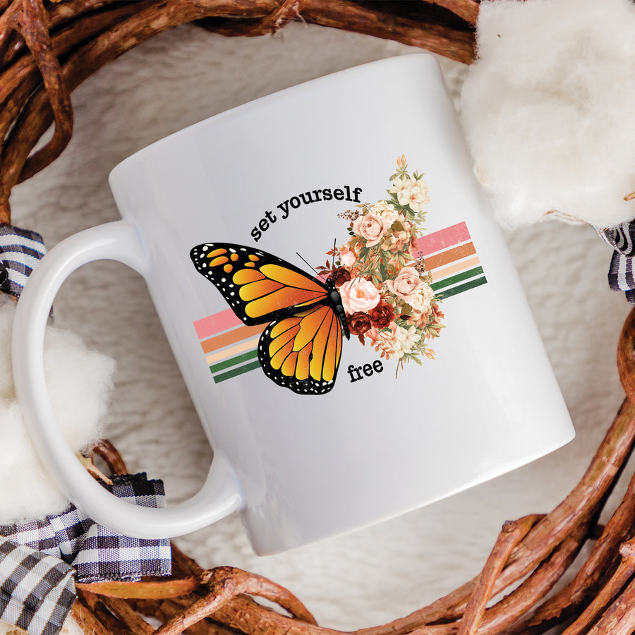Set Yourself Free Butterfly 15oz Mug