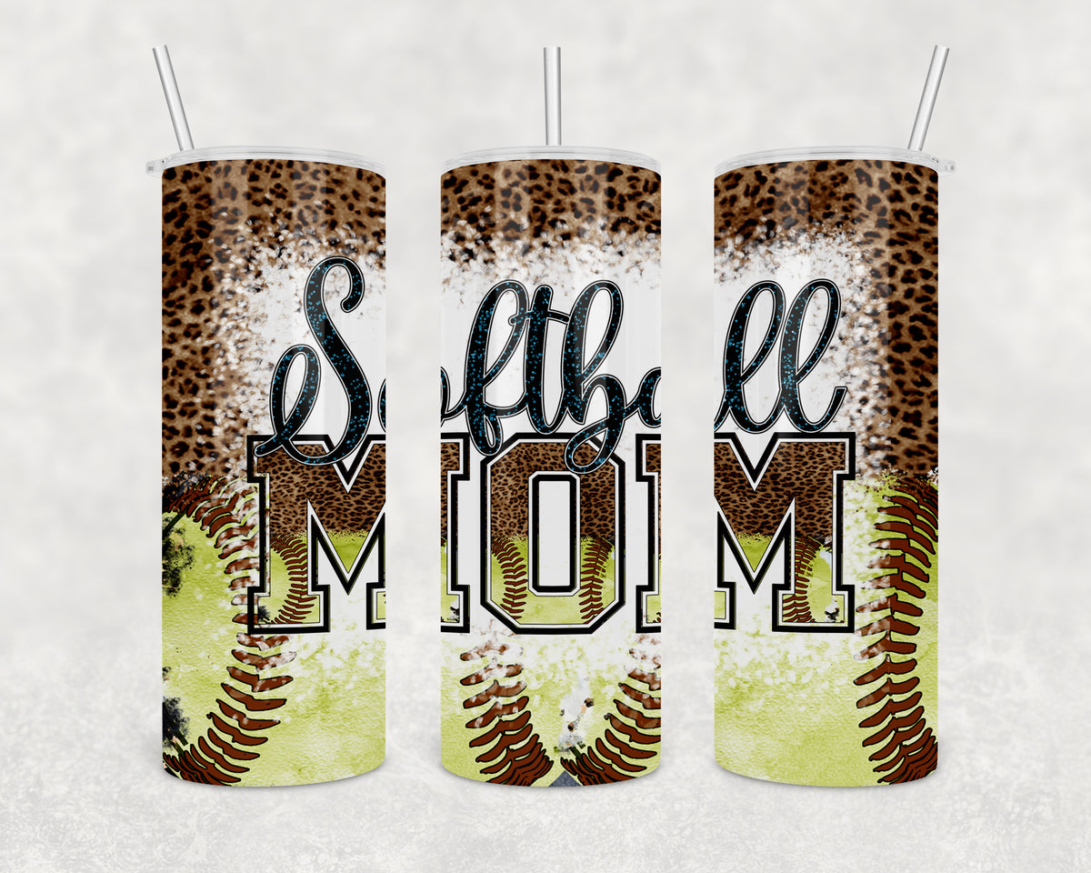 Softball Mom Skinny Tumbler