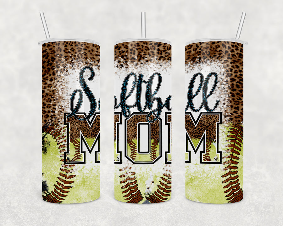 Softball Mom Skinny Tumbler