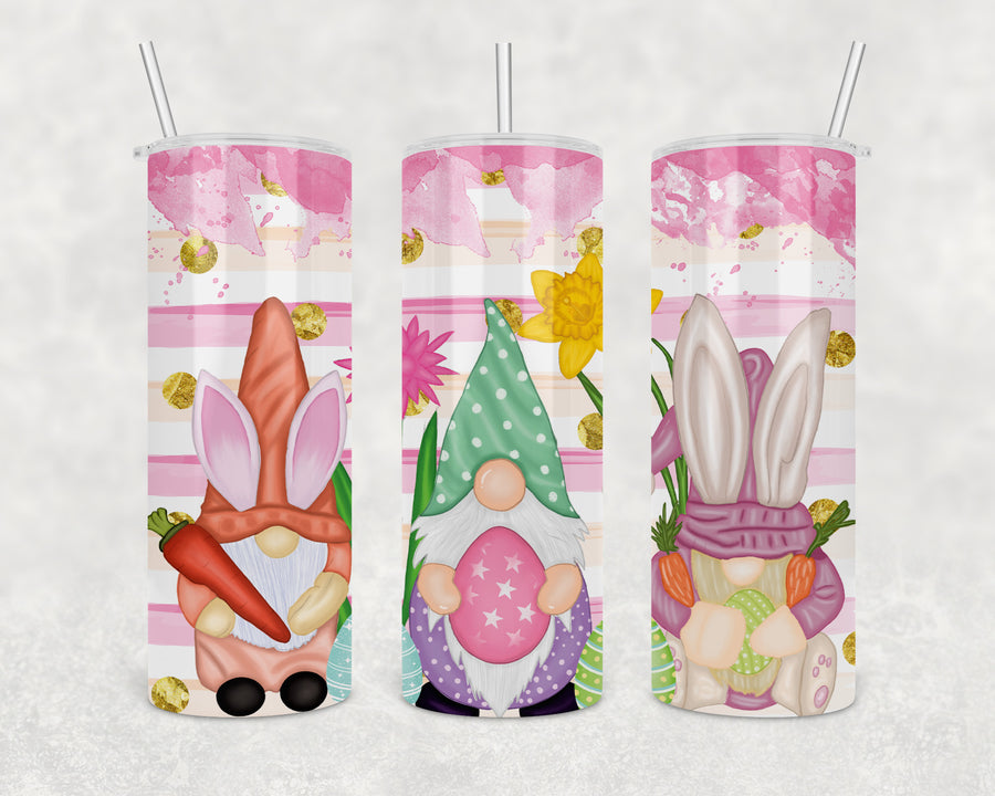 Spring Garden Gnomes 20oz Skinny Tumbler