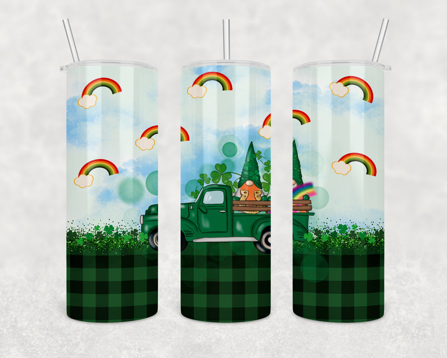 St. Patricks Rainbow Truck 20oz Skinny Tumbler